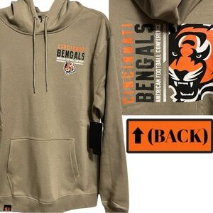 Cincinnati Bengals sweatshirt mens medium NFL Bengals hoodie OLIVE graphic print